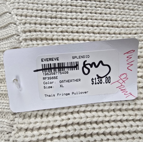 Splendid Thais Fringe Pullover NWT Size XL - Picture 8 of 15